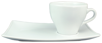 Cappuccinotasse mit großem Unterteller bedrucken