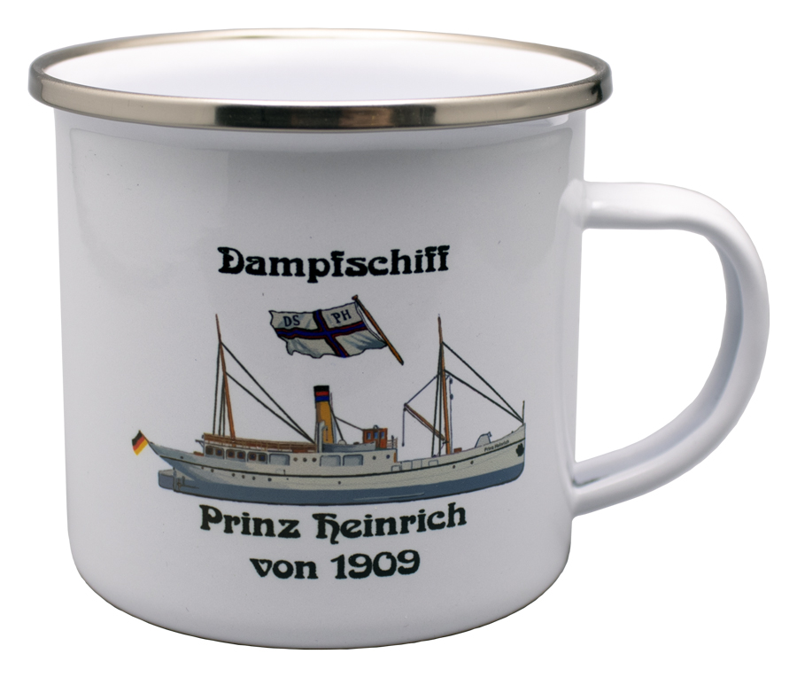 bedruckte Emaille Tasse mit farbigen Thermosublimationsdruck