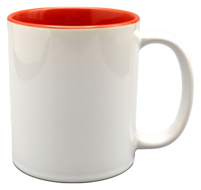 farbige Tasse, Innenseite in rot