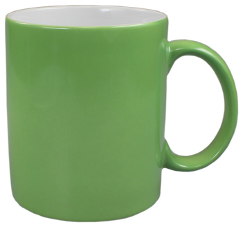 Klassische Porzellantasse in Gelb. Diese Tasse kann als Werbetasse bedrucken werden.