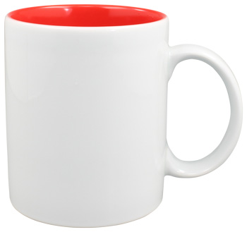 Tasse STUTTGART in einer neuen Variante: außen weiß, innen rot