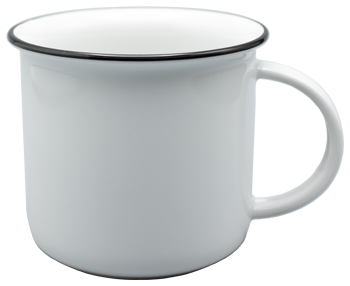 Kaffeetasse Nördlingen, eine Porzellantasse im Stile einer Emailletasse