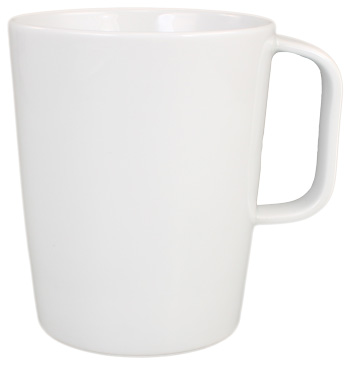 Kaffeetasse BAMBERG, Werbetasse mit modernem Henkel mit Ihrem Logo bedrucken