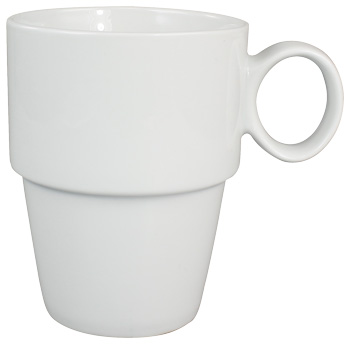 Porzellantasse mit Fingerhenkel zum bedrucken mit Logo