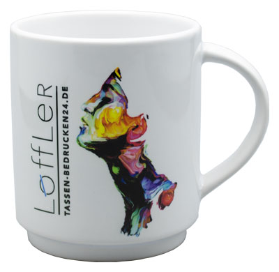 Stapelbare Tasse mit Logo bei TASSEN-BEDRUCKEN24.DE