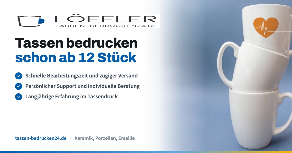 Kaffeetassen aus Porzellan bedrucken