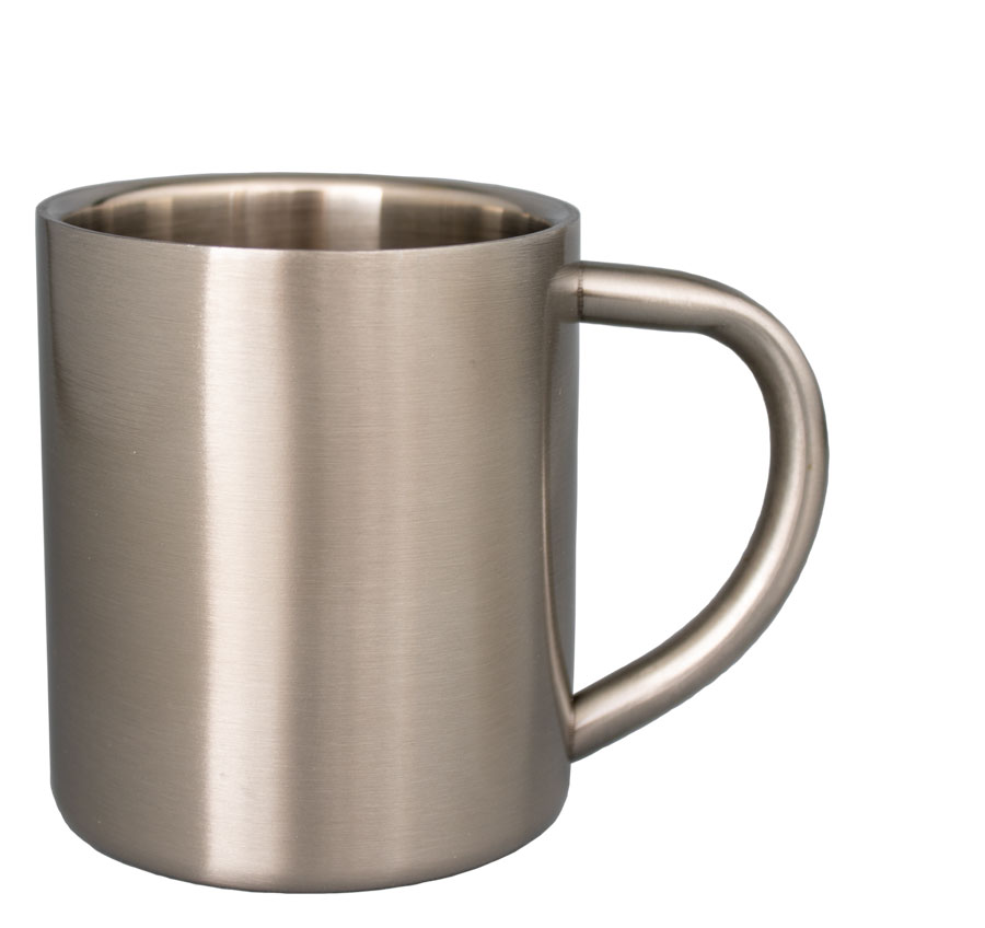 kleine Edelstahltasse mit 200ml Volumen zum bedrucken mit Logo oder Werbedruck Bedruckbare Edelstahltasse als Werbeartikel