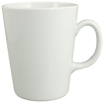 Werbetassen AUGSBURG - konische Tasse mit viel Platz für Dein Logo Diese Porzellantasse mit interessantem Henkel kann mit Deinem Logo bedruckt werden