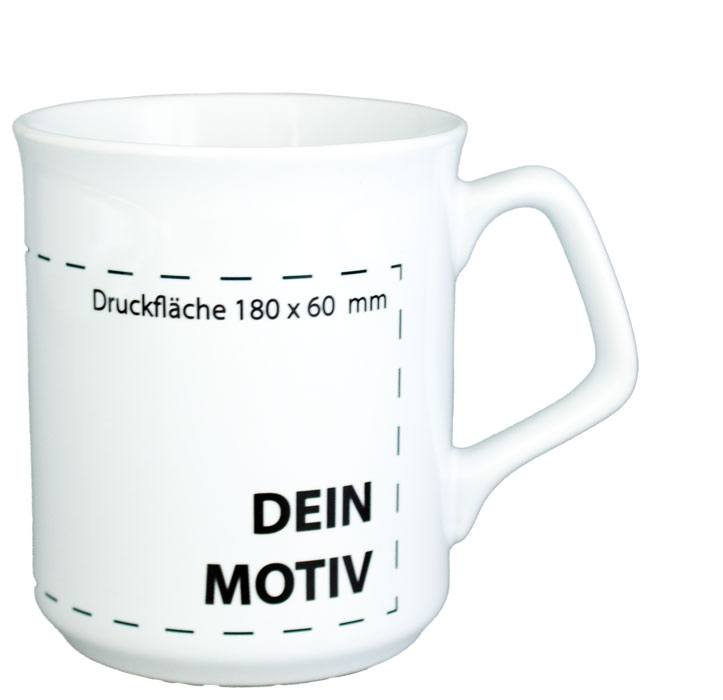 Werbetasse Sparta bedrucken lassen Werbetasse Sparta mit Ihrem Motiv bedrucken